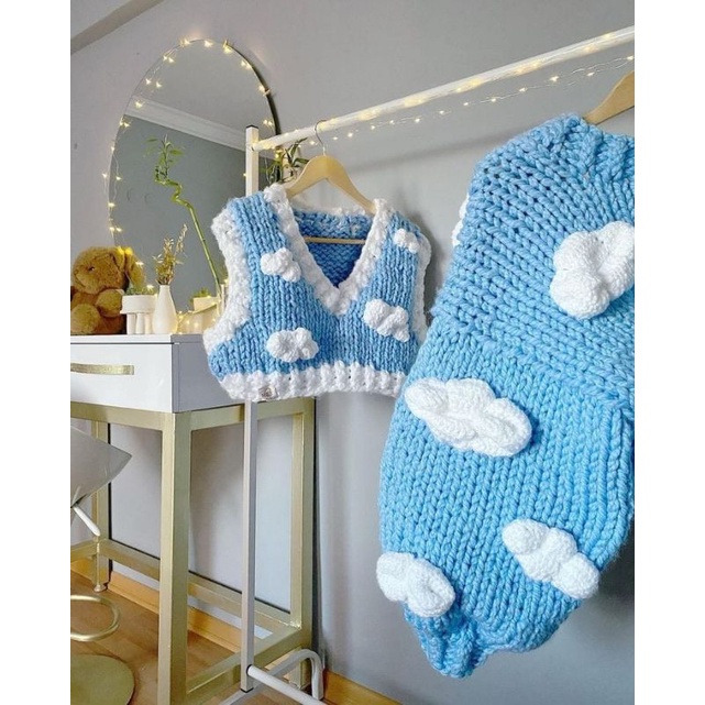 "Vest Awan" Cloud Vest Crochet (Rompi Rajut)