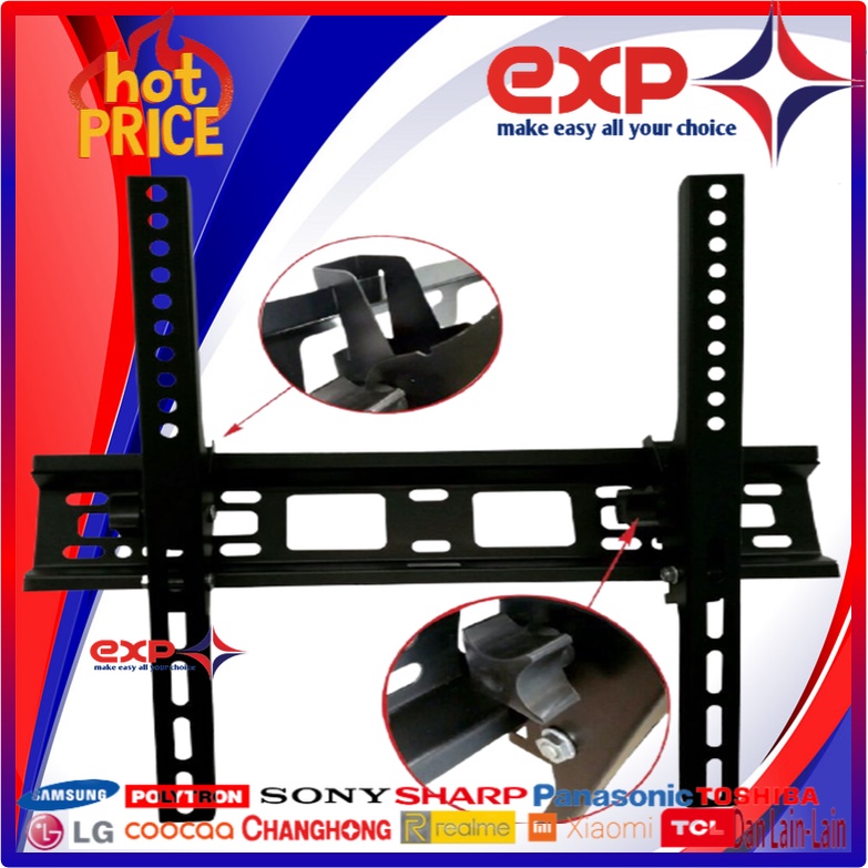 Garansi cocok!!! Bracket TV universal 42&quot; s/d 55&quot; Waterpas adjustable position-19