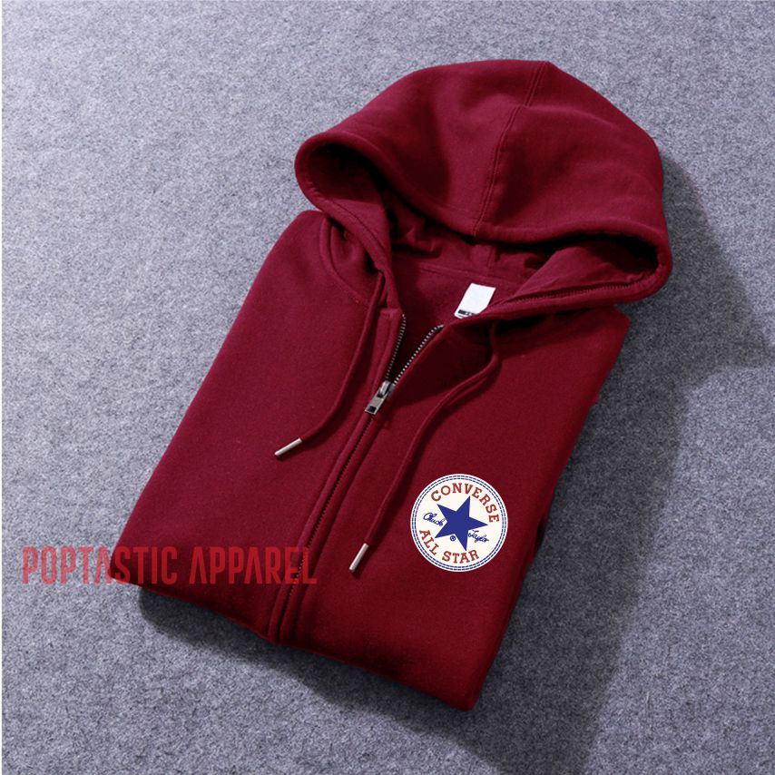 CNVRS ZIPPER SWEATER HOODIE DISTRO Pria Wanita PREMIUM Bahan Fleece Tebal