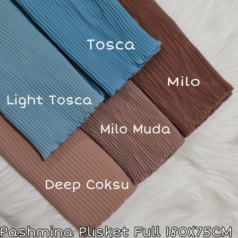 Pashmina Plisket Lidi Full Premium 180X75 CM By Milanda Mode