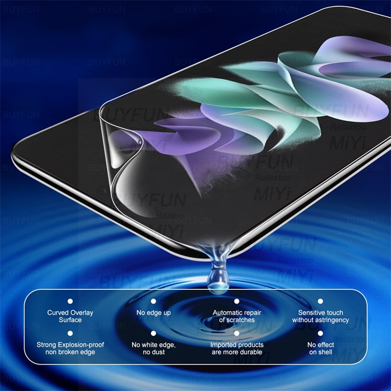 Pelindung Layar Samsung Galaxy Z Flip 3 paket 3 in 1 berbahan hydrogel