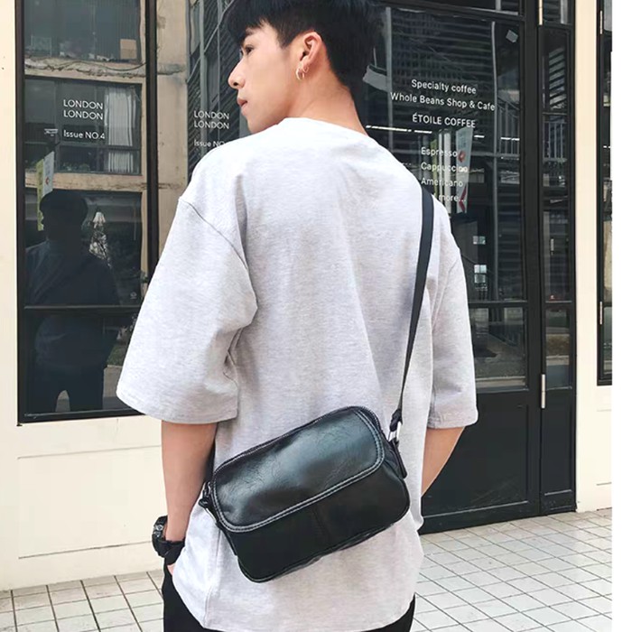 Tas Selempang Kulit Pria  Kecil Keren PAULSK