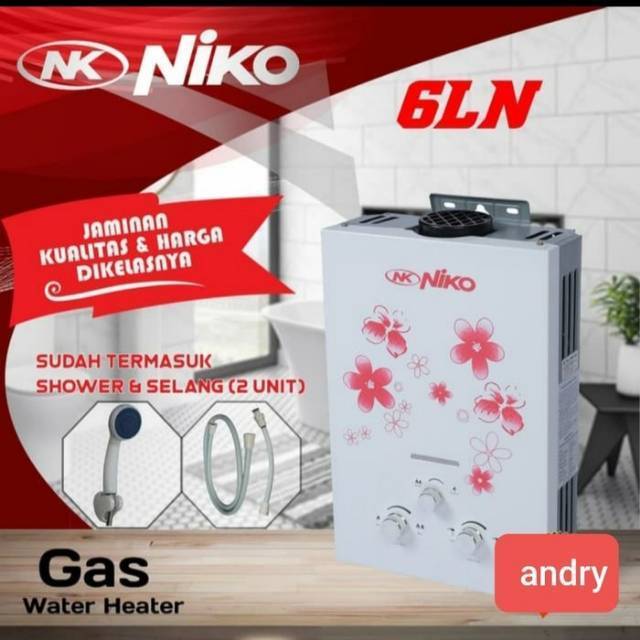 Niko , NK-6LN , Putih . Water Heater , Water Hiter , Water Heter