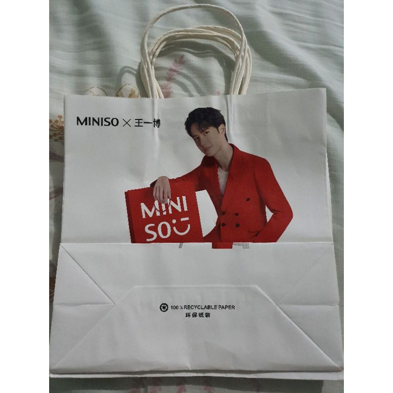 Wang Yibo Miniso Paper Bag