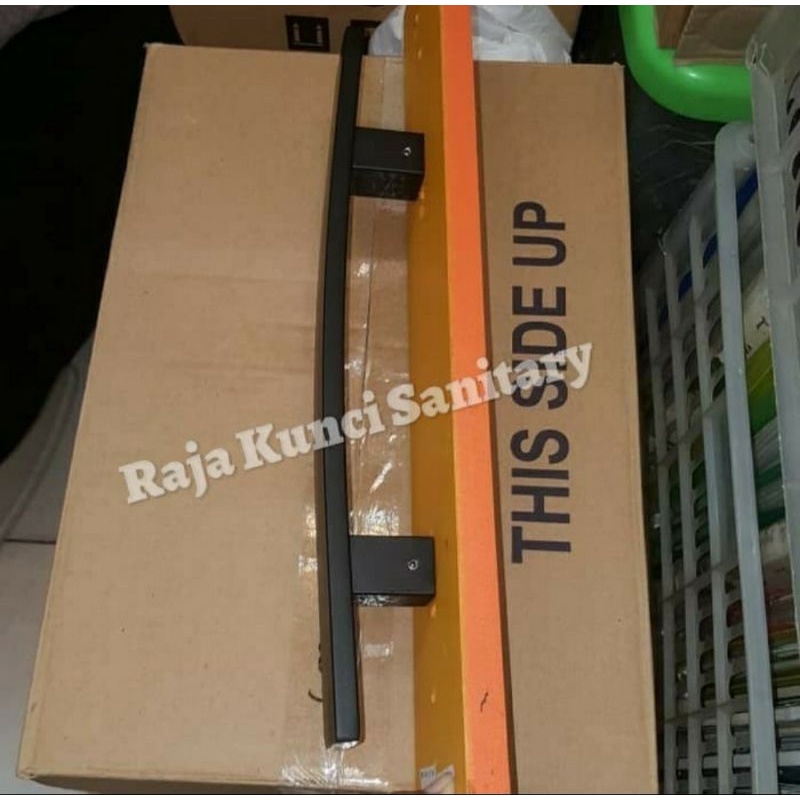 Pull Handle Starck Hitam 212-60cm Matt Black/Gagang Pintu/Tarikan Pintu Stainless