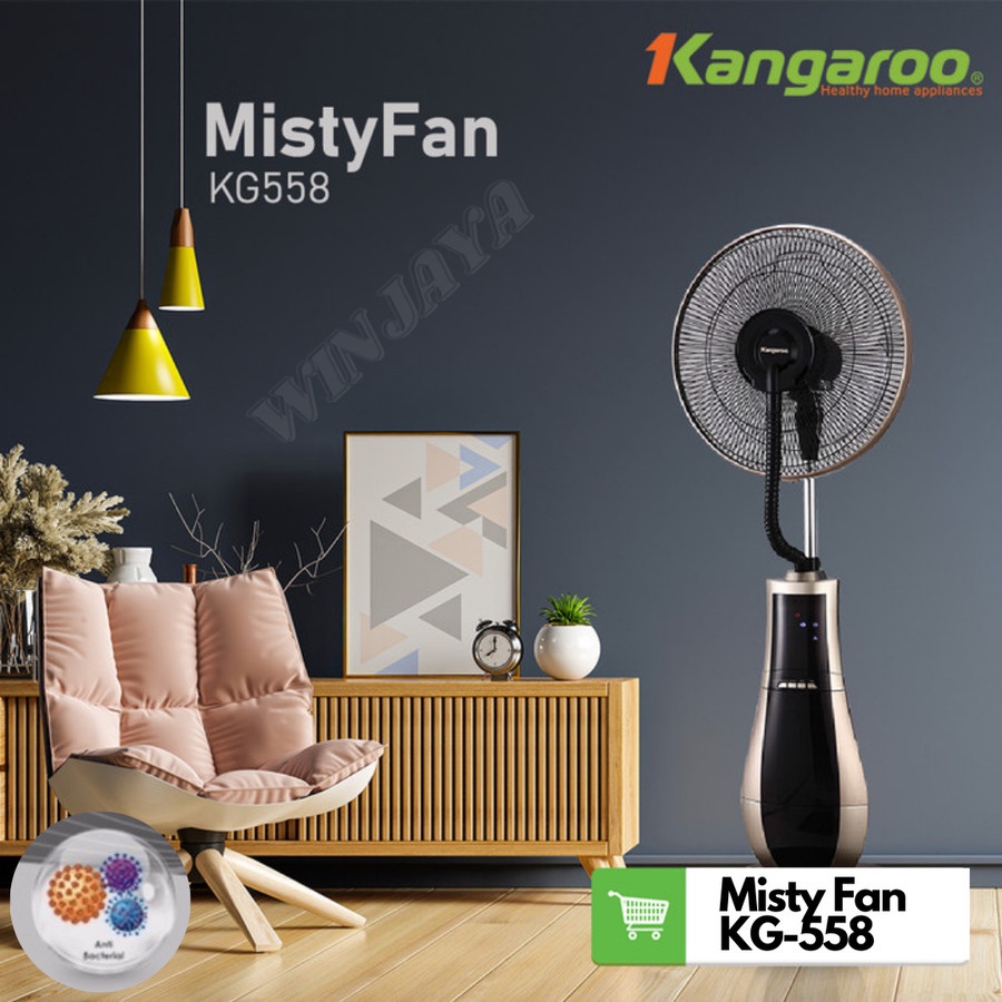 KIPAS ANGIN EMBUN MISTY FAN KANGAROO KG-550 16 INCH