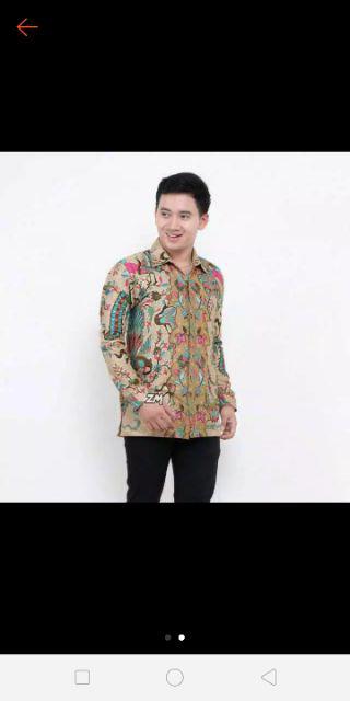 Couple Batik Ayah Anak || Couple Keluarga Batik Merak Krem