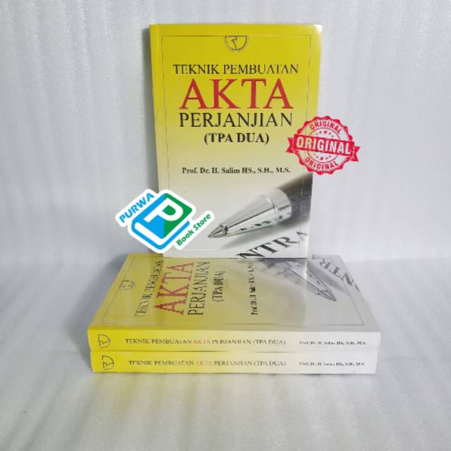 

BUKU TEKNIK PEMBUATAN AKTA PERJANJIAN (TPA) 2 , SALIM HS