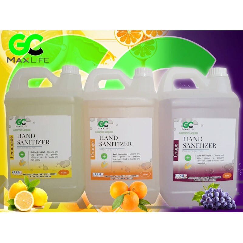 GC MAX LIFE HAND SANITIZER GELL 5 Ltr