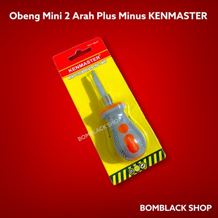 KENMASTER Obeng Mini Buntek Bolak Balik 2 Arah Plus Minus Karet CRV