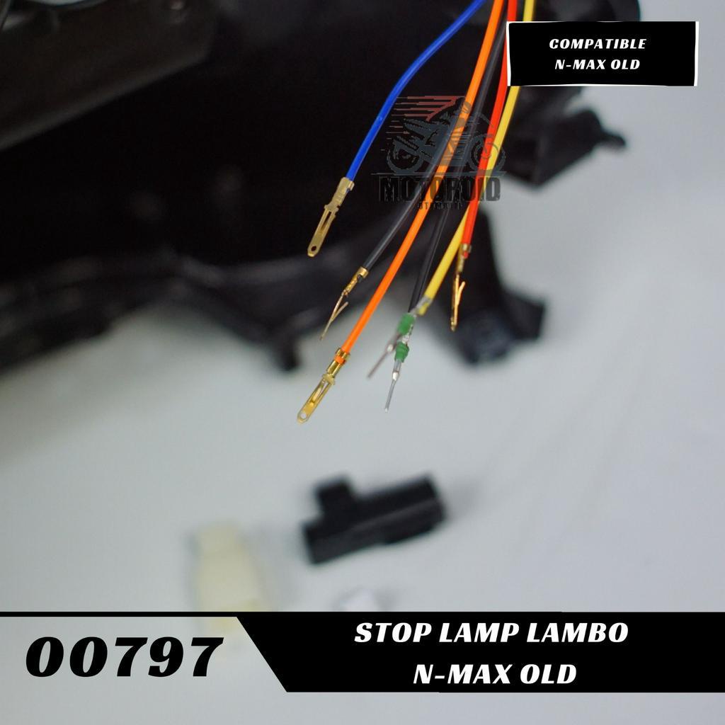 Lampu PNP Motor Nmax lama Stoplamp Belakang Variasi Model Lamborghini 3 in 1 Yamaha Nmax Old 2019-2018-2017-2016-2015