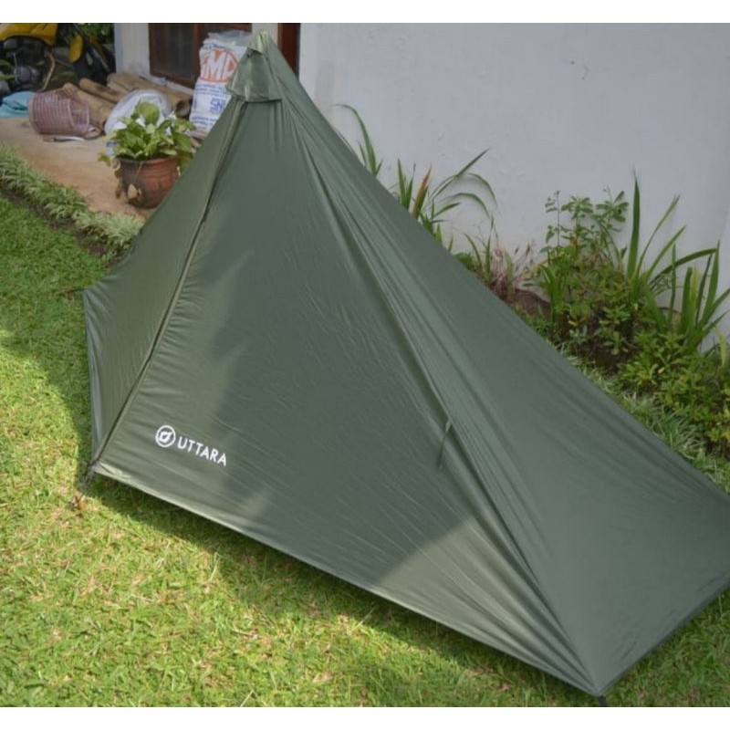 Tarp Tent Tenda ultralight uttara small tent 1 person warna biru ( second like new )