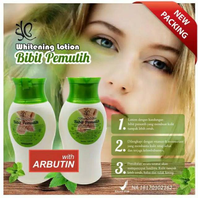 BODY LOTION PEMUTIH KULIT BADAN PERMANEN BIBIT WHITENING LOTION (tutup hijau) BARU