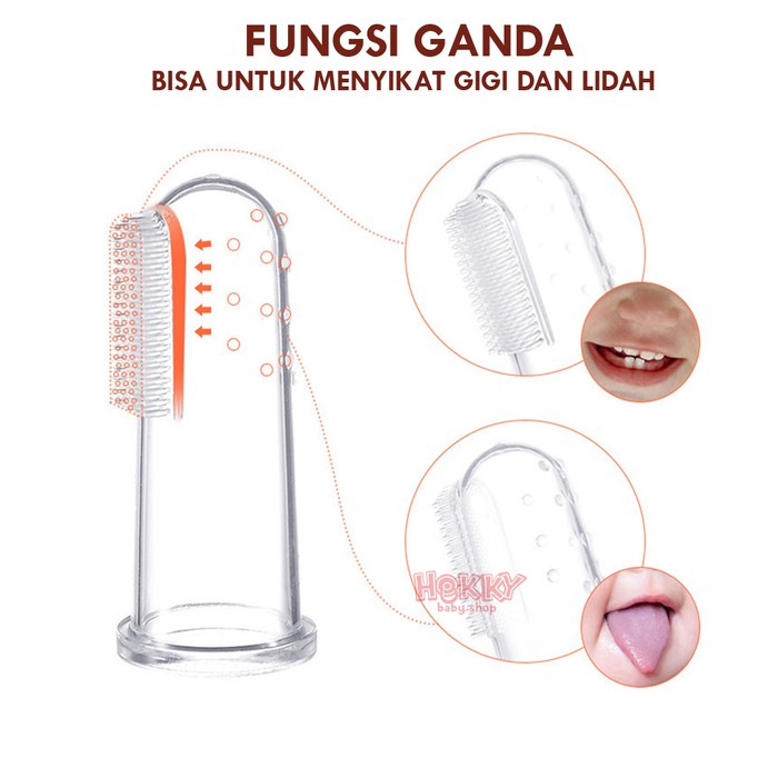 HK Baby Finger Brush Sikat Gigi Bayi Sikat Lidah Bayi FREE KOTAK