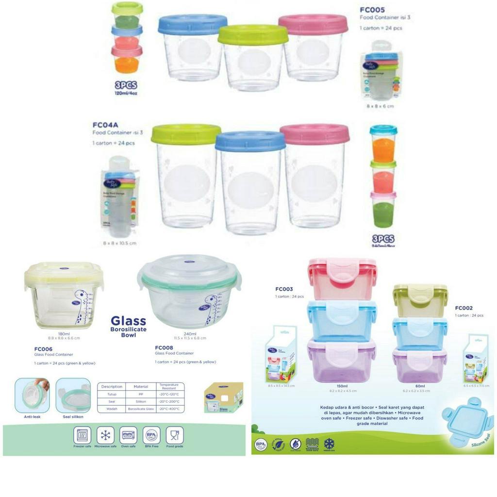 BABYSAFE MURAH FOOD CONTAINER / WADAH PENYIMPAN MAKANAN  BABY SAFE WADAH MAKANAN MPASI AP009 AP011 FC003 FC002 SC03G FC005 FC04A FC006