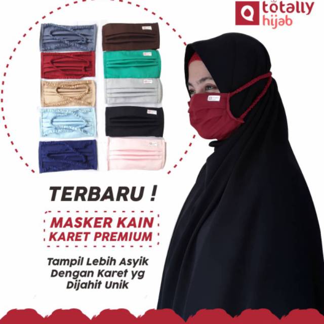 Masker Kain Karet Kerut Serut Hijab Katun Premium Cotton Oxford Grosir Produsen Cadar Niqab Shopee Indonesia