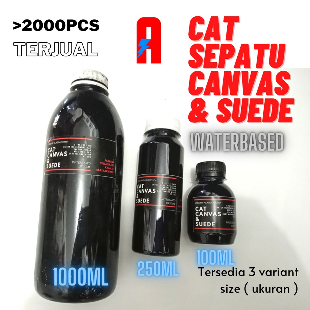 Cat canvas dan suede 1liter awet buat repaint sepatu