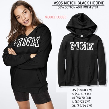Sweater Hoodie Wanita Terry Pullover Casual (VS05 NOTCH HOODIE)-2