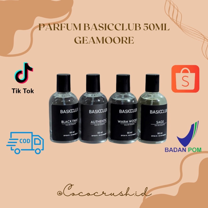 READY‼️PARFUME BASICCLUB GEAMOORE || UNISEX PARFUM || BASICCLUB BLACK FAME