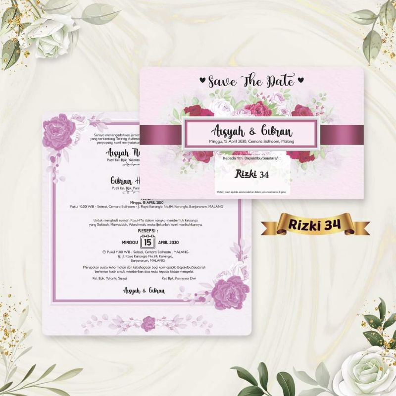 

Undangan murah GRATIS THANK'S CARD, GRATIS PLASTIK CODE RIZKI 34