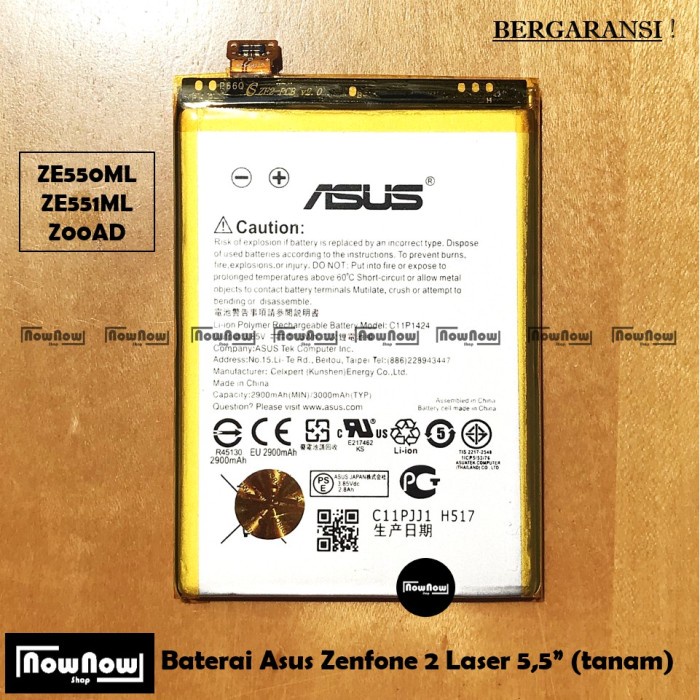 ZE551ML Z00AD Original Zenphone Zenfone Asus 5.5 Baterai Batre 2 ZE550