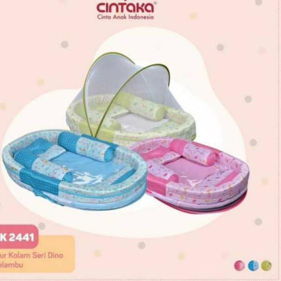➳ Cintaka Kasur Bayi Kolam Bumper + Kelambu (built in) Dino Series - TCK 2441 ◊
