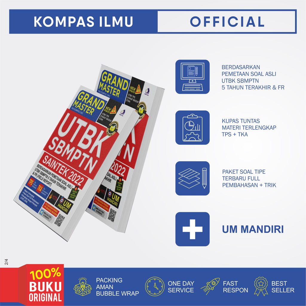 Kompas Ilmu Buku Grand Master Sbmptn Saintek 2022-1