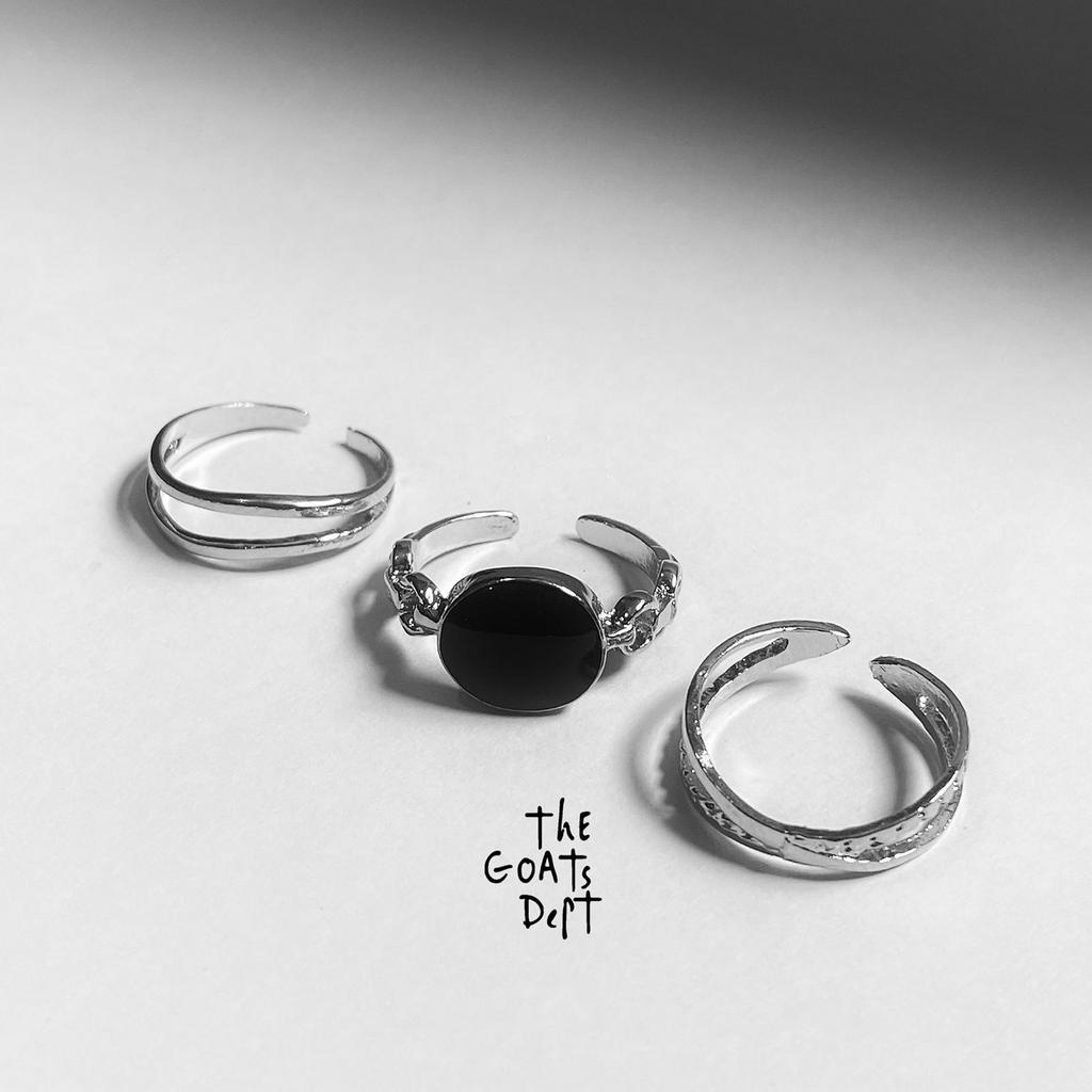 The Goats Dept - Victory Black Onyx Set Ring Original / tgd705 cincin set hitam manik pria wanita un