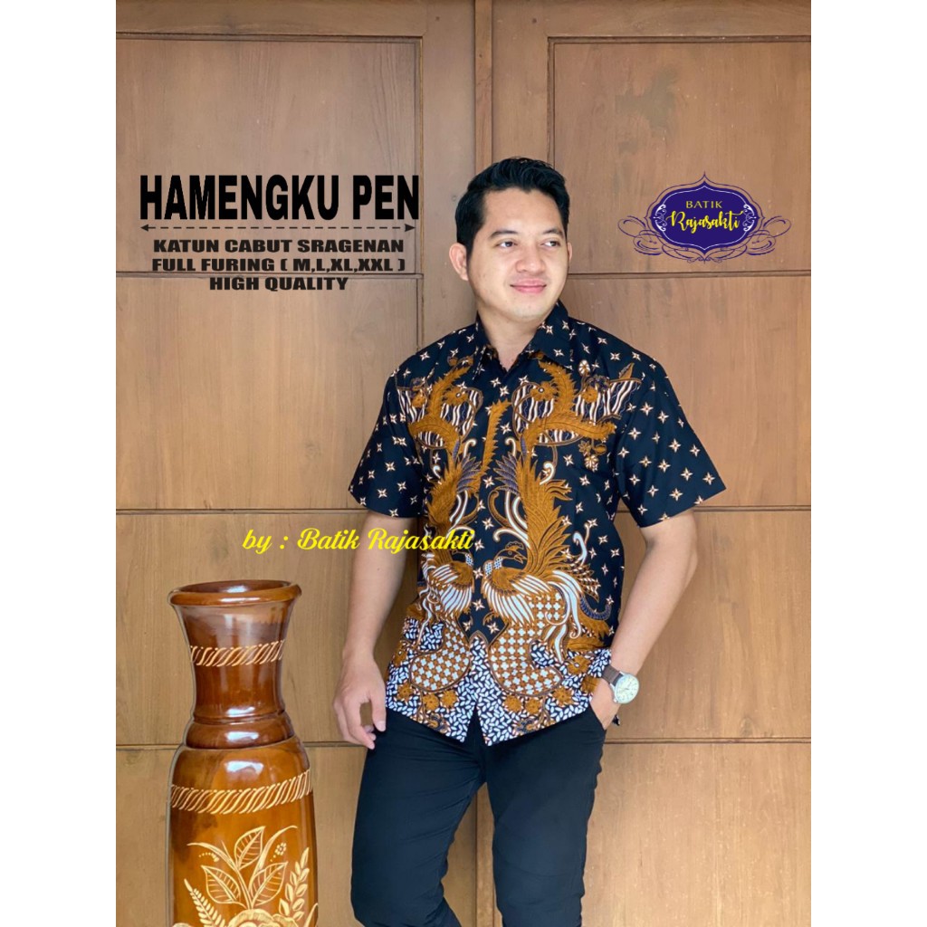 HAMENGKU RAJASAKTI KEMEJA BATIK SOLO PRIA LENGAN PENDEK LAPIS FURING ATASAN BATIK PREMIUM MODERN KATUN HALUS BAHUWIRYA  BANAMITRA BANAMITRA PUTIH BANGSAWAN BAYU PUTRA BERLIAN BIRU BHARATAYUDA BIMASENA BIRENDRA BIRU INDAH BRAHMAKERTA BRAHMAKERTA MERAH