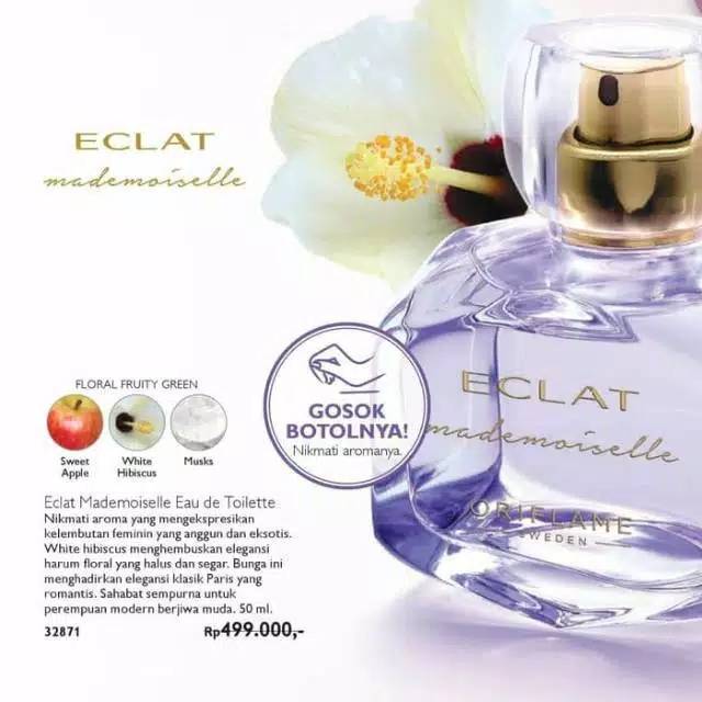 Eclat mademoiselle Eau de toilette parfum oriflame ORIGINAL MURAH