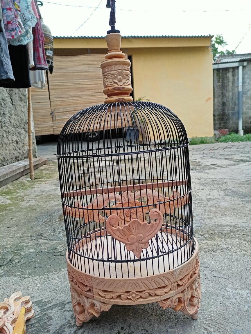 Ornamen Ukir Kayu Ukir Sudut Tradisional Jawa Jepara Indonesia