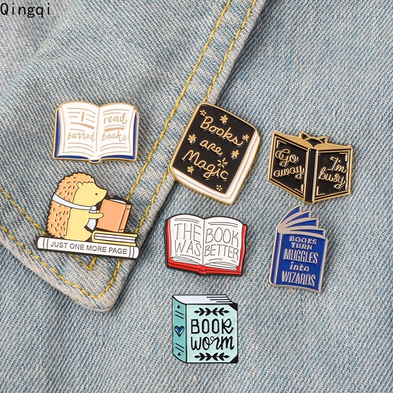 Bukunya Enamel Ajaib Pin Reader Bros Lencana Kerah Pin Hadiah Untuk Pecinta Buku Membaca Siswa