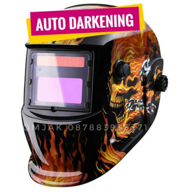 Helm las otomatis gelap / kacamata las auto darkening helmet fullface