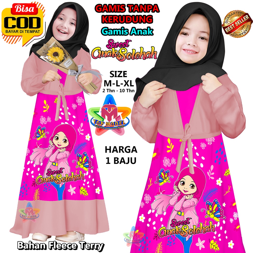 Gamis anak anak, Gamis Anak Sholeha, TM 00063 gamis anak trend, gamis anak termurah, gamis anak animasi