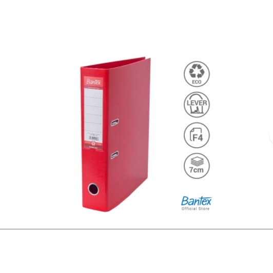 

Bantex Lever Arch File Ordner Plastic Folio 7cm Red #1465 09