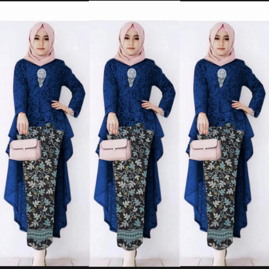 BISA COD - SET JAWI KEBAYA / SETELAN BATIK KEBAYA BRUKAT WANITA / TERSEDIA 2UKURAN