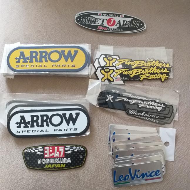 ` CT7 emblem sticker knalpot arrow leovince akrapovic exhaust like original ✣