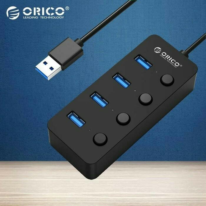 Orico USB 3.0 High Speed USB HUB 4 Port with On/Off Switch - W9PH4-V1