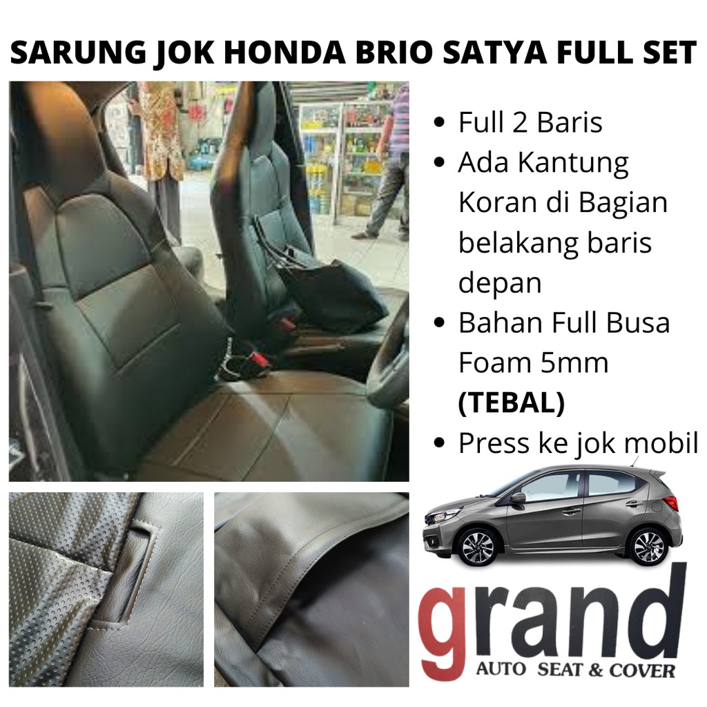 Sarung Jok Cover Jok Mobil Brio Satya Full Set Grand Original Premium