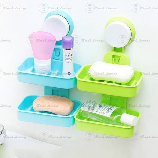 (COD) Tempat Sabun 2 Tingkat /double Layer soap Sabun /Tempat sabun