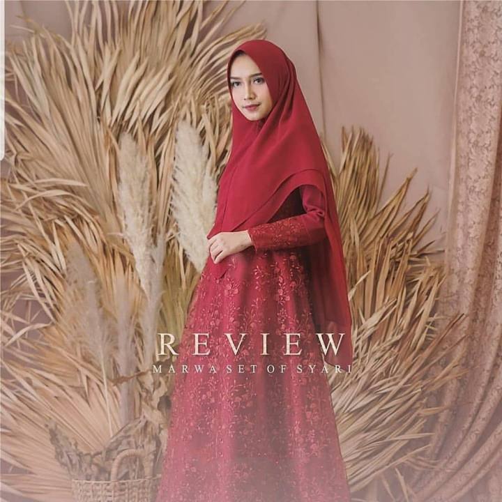 GAMIS AINUN KHIMAR MURAH COD / Gamis brokat / set hijab Syar'i Remaja Terbaru MURAH | Baju gamis bru