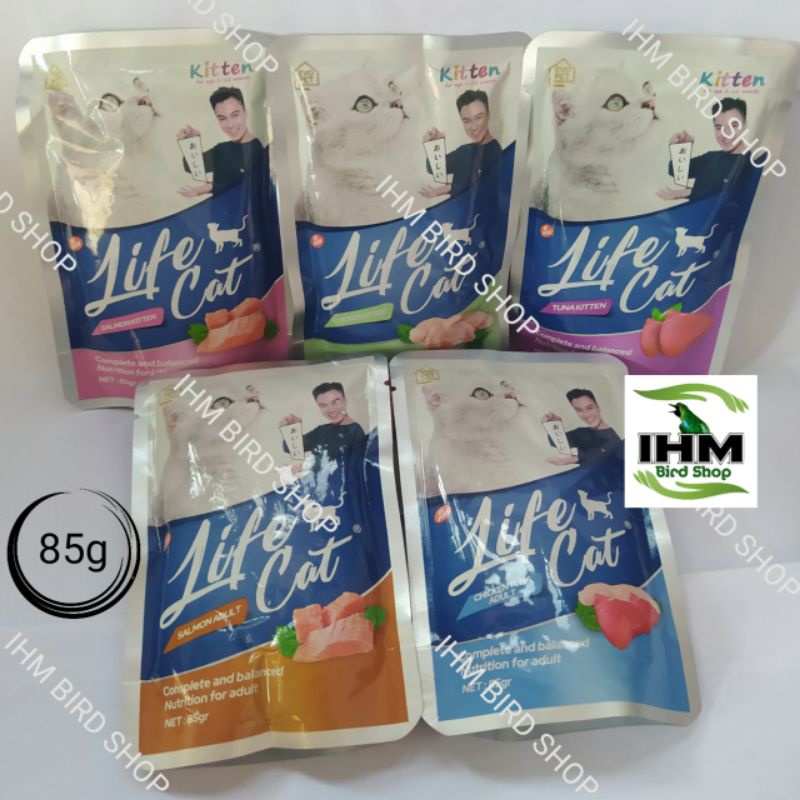 IHM - Life Cat Pouch Baim Wong Sachet 85gr Camilan/Makanan Kucing Basah Wet Food Makanan Basah Untuk