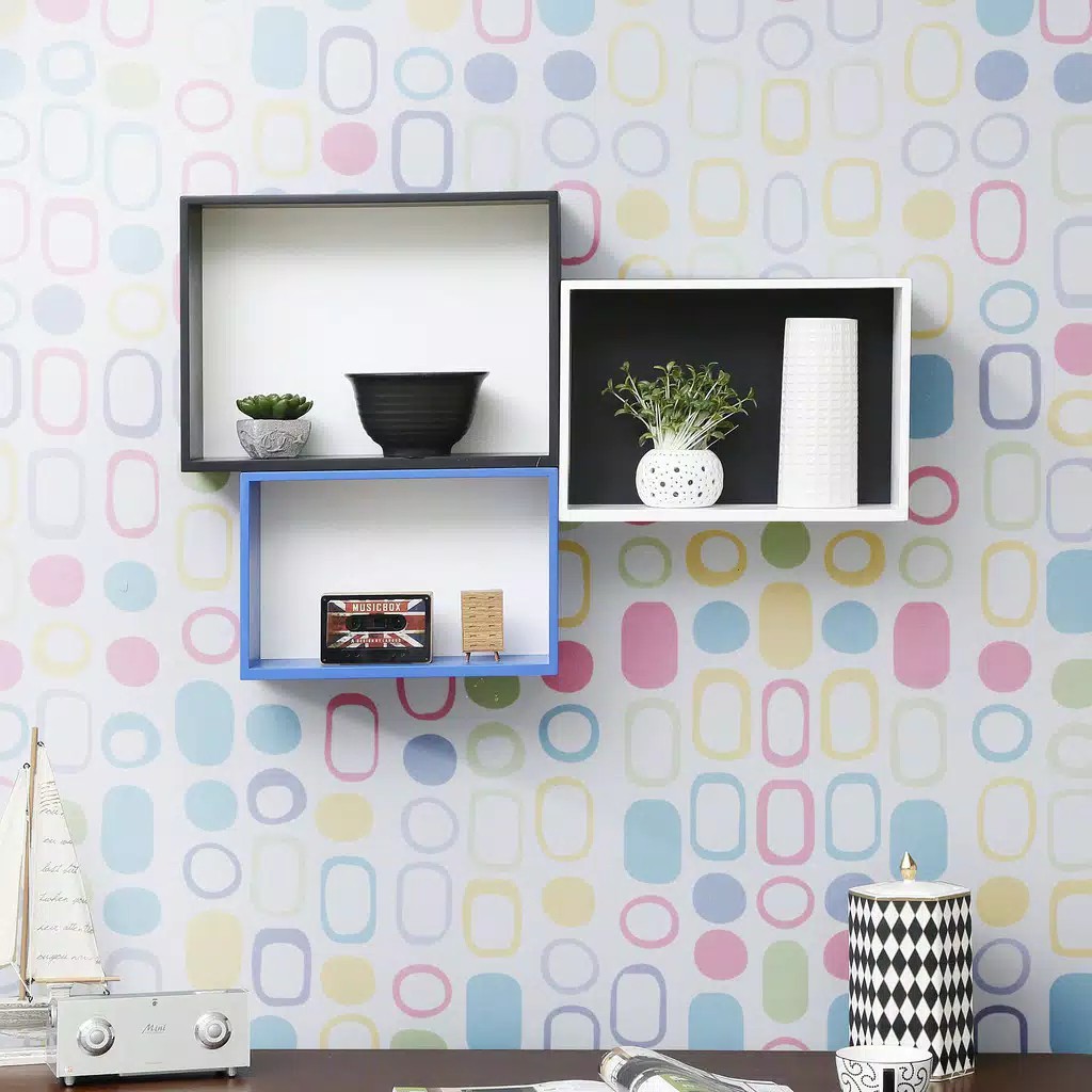 Rak Dinding Kotak 3 Pcs Minimalis