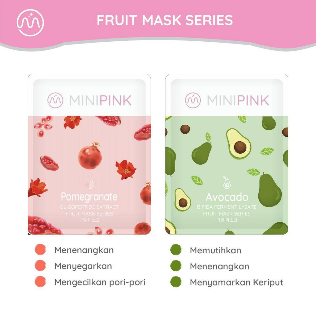 MINIPINK Fruit Plant Series Masker Wajah Pelembab Muka MP001