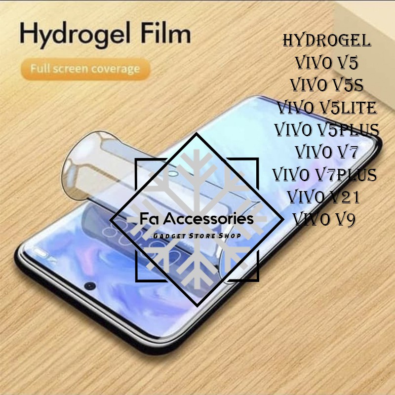 FA ANTI GORES JELLY HYDROGEL VIVO V5 V21 V23 5G V23E V25 V25E V25PRO V27 V27E V27PRO V5S V7 V9 E PLUS LITE PRO FULL SCREEN PROTECTOR GUARD SHOCK