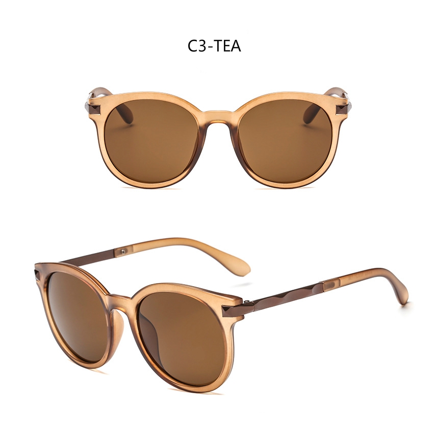 Fashion metal hinges new round Korean style sunglasses for men and women