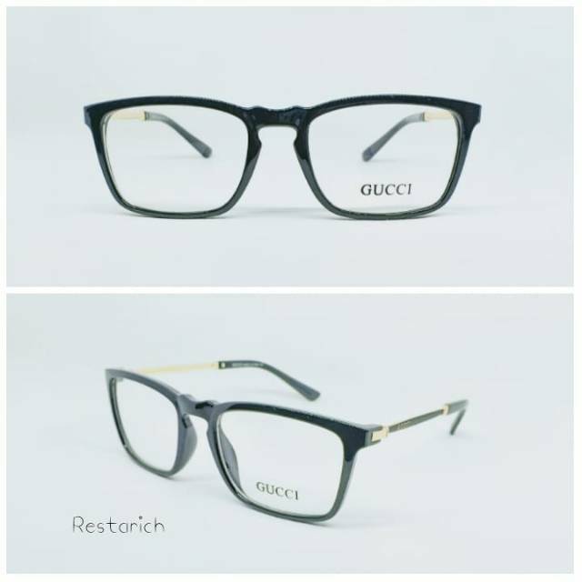 Paket Kacamata GUCCI Squared + Lensa Minus