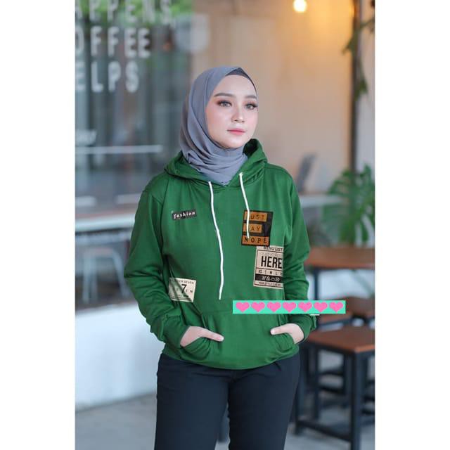 damai fashion jakarta - SWEATER jaket hoodie wanita JUST SAY NOPE - konveksi murah tanah abang