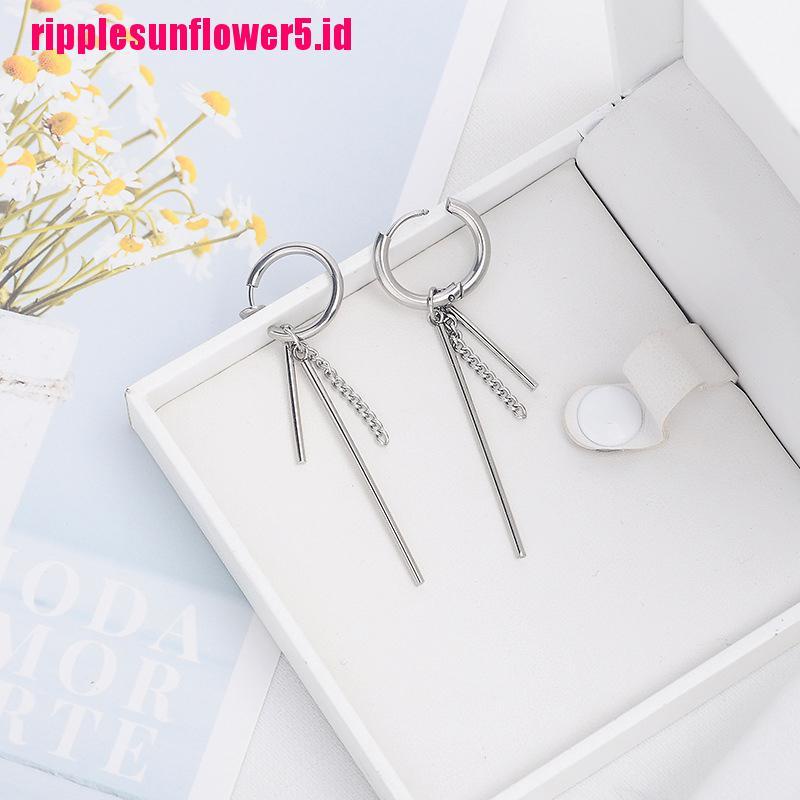 # Kaos T-Shirt Wanita Lengan Pendek Motif Print #Anting Gantung Panjang Model Bulat Dengan Rumbai Gaya Korea Untuk Pria