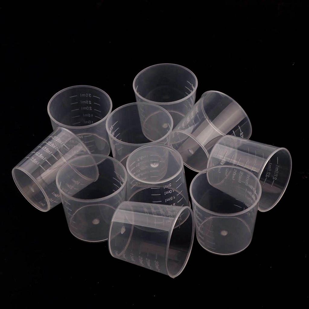 Nickolas1 Graduated Cups 1oz/30ml Alat Ukur Plastik Resin Transparan